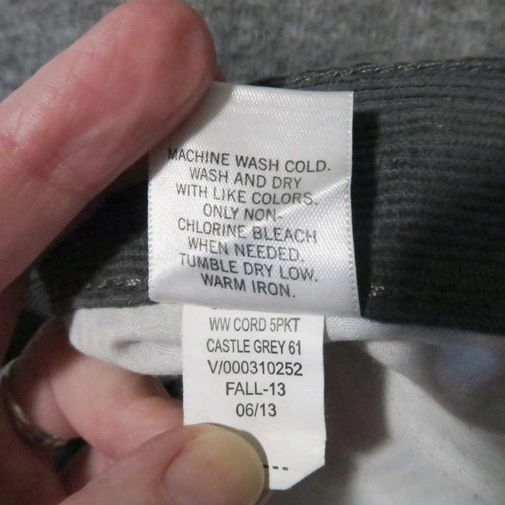 Banana Republic Straight Corduroy Pants 30x30‎ Castle Grey Academia Preppy 90s